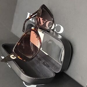 Coach C Hardware Oversized Square Tortoise Brown Sunglasses No. CD472